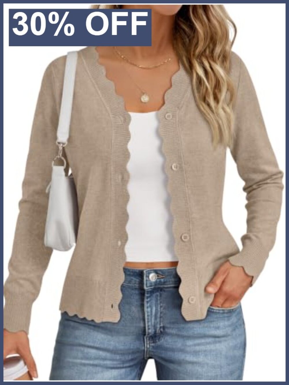 Lightweight Long Sleeve Button Cardigan V-Neck Knit Sweater